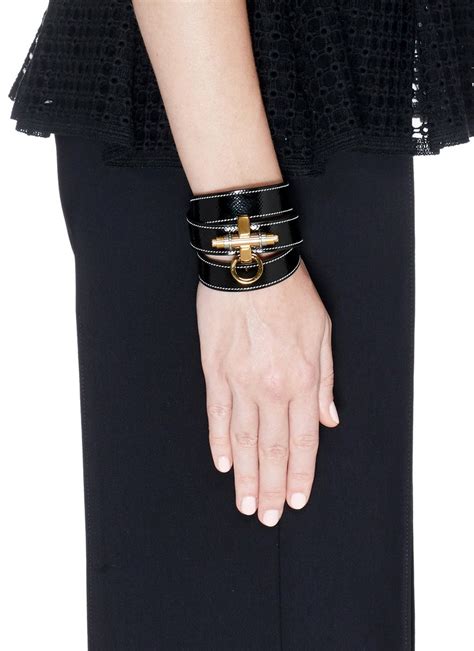 obsedia line von givenchy armband|Givenchy Obsedia Leather Wrap Bracelet .